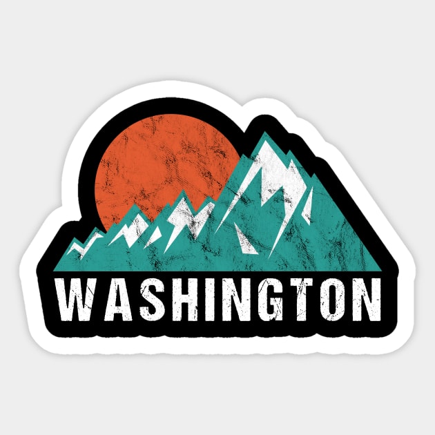 Retro Vintage Washington Sticker by JKFDesigns